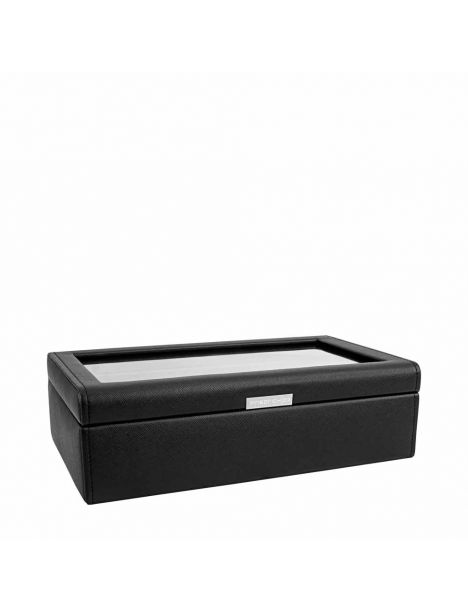 Ecrin 10 montres, Bond, noir intérieur bleu, vitré Friedrich 23