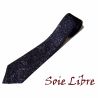 Cravate en soie, Pièce unique peinte à la main Noir Soie libre Cravates