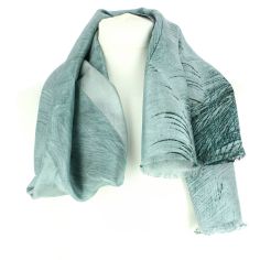 Echarpe en soie, Plumes grises Brochier Soieries 1890 2