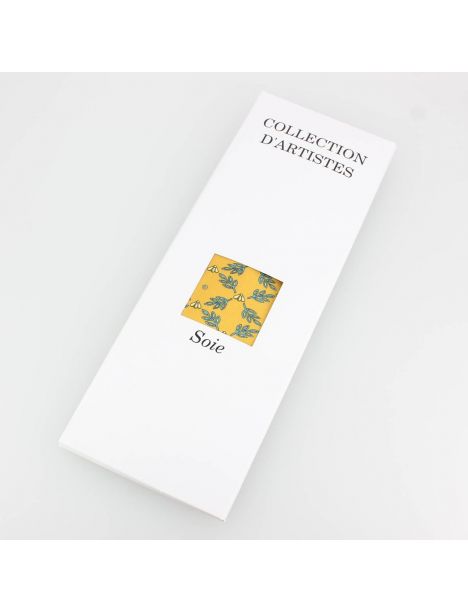 Cravate en soie, Abeilles, jaune Brochier Soieries 1890