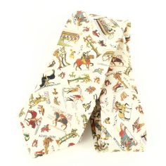 Cravate en soie, Bayeux Tapisserie La Conquète, beige Brochier Soieries 1890 2