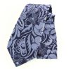 Cravate en soie, Dufy Grosses Fleurs Bleues Brochier Soieries 1890