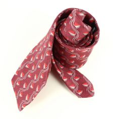 Cravate en soie, Jones Greek, rouge Brochier Soieries 1890 2