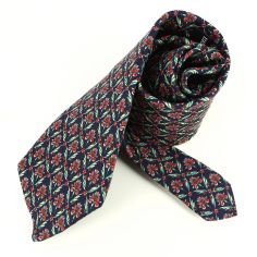 Cravate en soie, Jones Perse 04, marine Brochier Soieries 1890 2