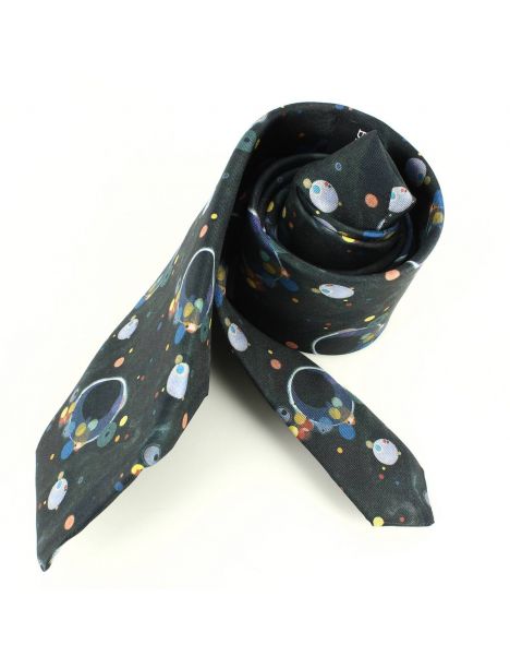 Cravate en soie, Kandinsky Several Circles Brochier Soieries 1890