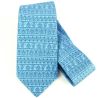 Cravate en soie, Palmettes Grecques, Bleu Brochier Soieries 1890