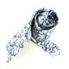Cravate en soie, Préhistoire, gris Brochier Soieries 1890