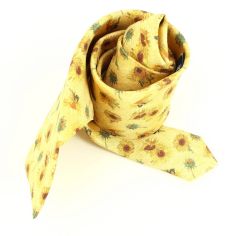 Cravate en soie, Van Gogh Tournesols, jaune Brochier Soieries 1890 2