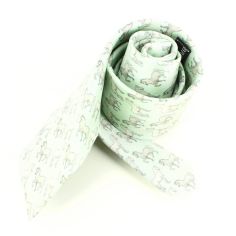 Cravate en soie, Léonard de Vinci Chevaux, vert Brochier Soieries 1890 2