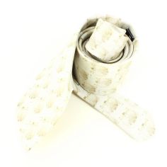 Cravate en soie, Léonard de Vinci L'Homme de Vitruve, beige Brochier Soieries 1890 2