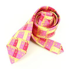 Cravate en soie, Léonard de Vinci La Joconde, Rose Brochier Soieries 1890 2