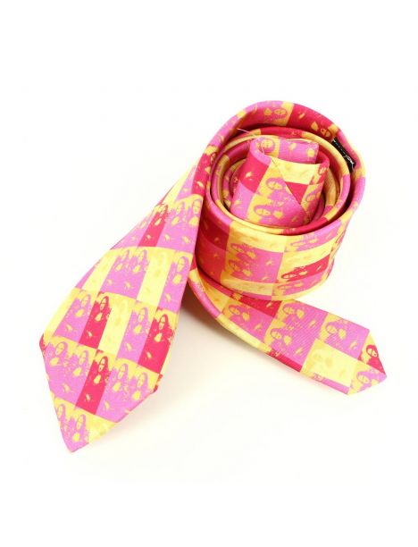 Cravate en soie, Léonard de Vinci La Joconde, Rose Brochier Soieries 1890