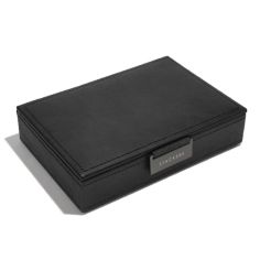 Coffret pour 12 Boutons de manchette, cuir végétalien Noir, Stacker Stackers UK 2