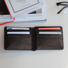 Portefeuille en cuir végétalien, marron Stackers UK 2