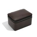 Ecrin rangement 2 montres, voyage, cuir végan marron Stackers UK