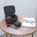 Ecrin rangement 2 montres, voyage, cuir végan marron Stackers UK