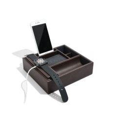 Ecrin de rangement montre et téléphone de bureau, Marron Stackers UK 2