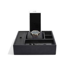 Ecrin de rangement montre et téléphone de bureau, Noir Stackers UK