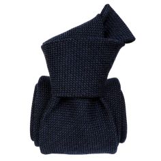 Cravate grenadine de soie et laine, Segni et Disegni, Bleu Segni et Disegni 2