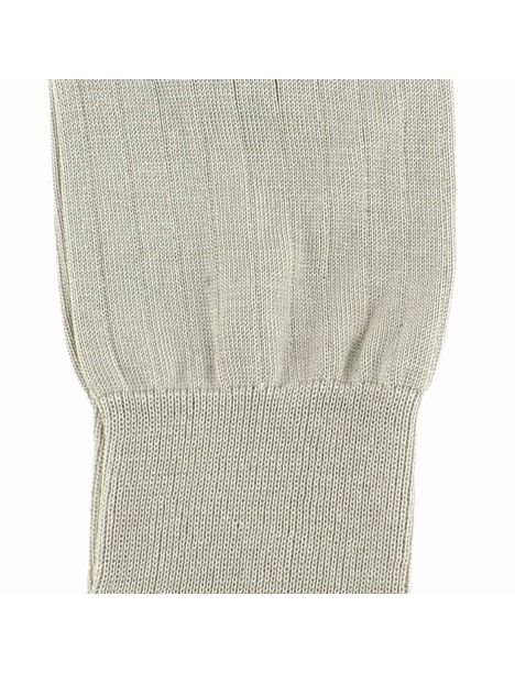 Mi bas uni à cotes, Argento 100% coton fil d'écosse Labonal