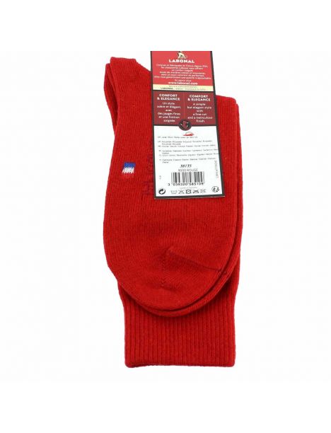 Mi chaussette, flocon Laine et cachemire, rouge Labonal