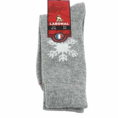 Mi chaussette, flocon Laine et cachemire, gris Labonal 2