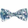 Noeud Papillon, coton, fleurs Bleu blanc Clj Charles Le Jeune