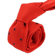 Cravate Tricot. Rouge Preppy Clj Charles Le Jeune 2