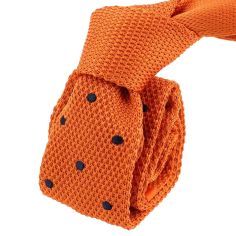 Cravate Tricot. Orange Preppy Clj Charles Le Jeune 2