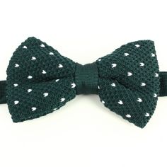 Noeud papillon tricot Manhattan vert Clj Charles Le Jeune 2