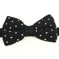 Noeud papillon tricot Manhattan noir Clj Charles Le Jeune 2
