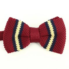 Noeud papillon tricot bon genre bordeaux Clj Charles Le Jeune 2