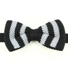 Noeud papillon tricot Dallas noir Clj Charles Le Jeune 2