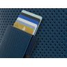 Porte carte Cascade Slim, Aluminium et cuir vegan, Traforato Bleu, Ogon Design. Ogon Designs