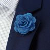 Boutonnière Bleu, Rose sauvage Cravate Avenue Signature