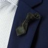 Boutonnière, mini cravate stripe noir Cravate Avenue Signature