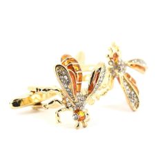 Boutons de manchette abeille dorée Tony & Paul 2