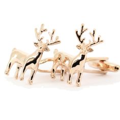 Boutons de manchette cerf majestueux doré Tony & Paul 2