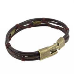 Bracelet Cuir Silba Marron Clj Charles Le Jeune 2
