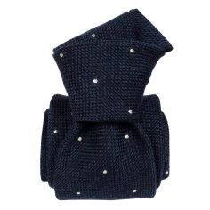 Cravate grenadine de soie, Segni & Disegni, Vicence, Bleu Segni et Disegni 2