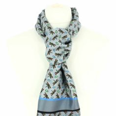 Echarpe en soie, Tiffany Dragon fly, gris Brochier Soieries 1890 2