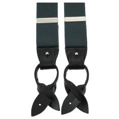 Bretelle 3 attaches Hercule, gris foncé. Cuir Marron Tony & Paul