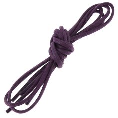 lacets ronds 2mm, coton ciré, Prune Les Lacets Français