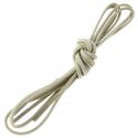 lacets ronds 2mm, coton ciré, beige crémant Les Lacets Français
