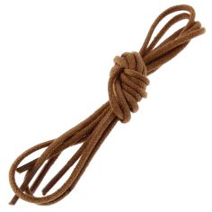 lacets ronds 2mm, coton ciré, marron cuivre Les Lacets Français
