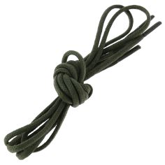 lacets ronds 2mm, coton ciré, vert armée Les Lacets Français