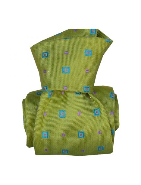 Cravate Luxe Segni Disegni confectionnée à la main: volterra vert Segni et Disegni Cravates