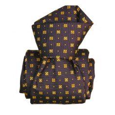 Cravate Segni Disegni Luxe, Faite main. Milano marron Segni et Disegni