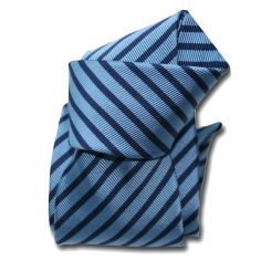 Cravate Classique Segni Disegni, Mogador, Brescia, Deux Bleus