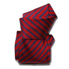 Cravate Classique Segni Disegni, Mogador, Brescia, Rouge marine